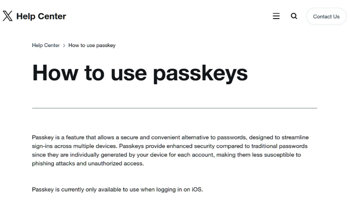 广宗苹果维修店铺分享iOS用户如何通过通行密钥(Passkey)登录 