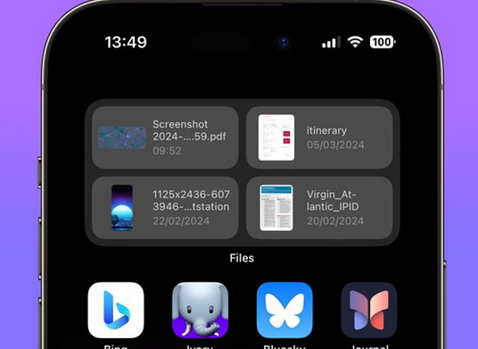 广宗苹果屏幕维修分享iPhone主屏幕快速访问最近的文件 